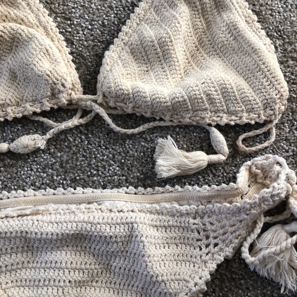 Australian cream crotchet bikini